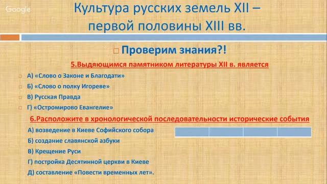 ЕГЭ по истории 11 класс Занятие №2 Культура русских земель XII первой половины X смотреть онлайн