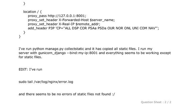 Django : django nginx static files 404 смотреть онлайн