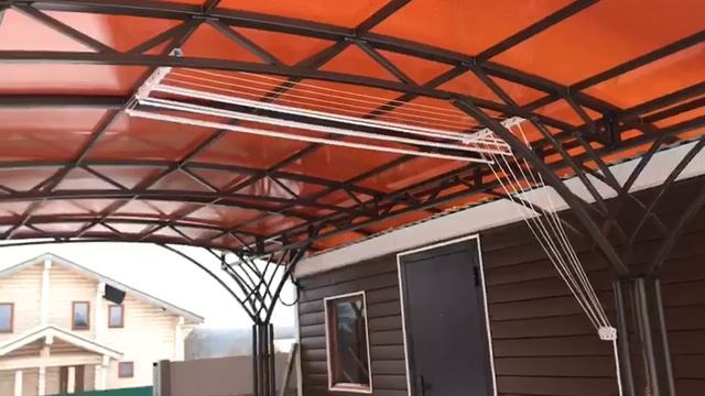 Изготовление и монтаж автонавеса  6мх6м на сваях в г. Тула.