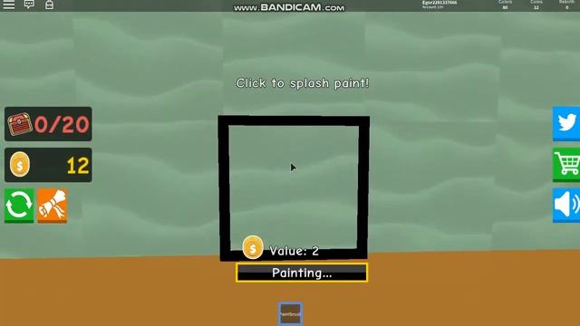 Хулиганю крашу стены В роблоксе Paint Splash Simulator смотреть онлайн
