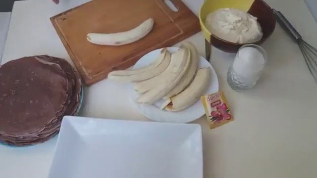 Шоколадные блинчики с бананами смотреть онлайн