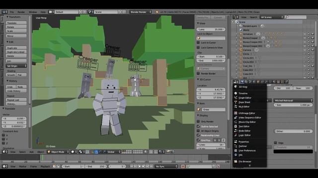 Blender Minecraft Cartoon-Style Outline Tutorial смотреть онлайн