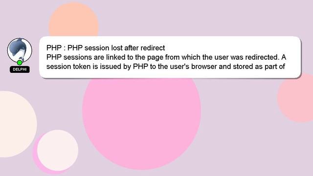 PHP : PHP session lost after redirect смотреть онлайн