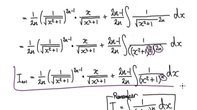 Video 2034.50 - Recursion Formula - Integrate 1/(x^2+1)^n - (Part 2/2) смотреть онлайн