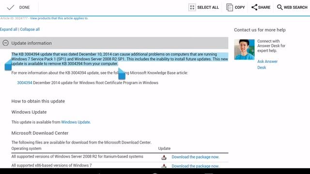 Windows 7 and Windows Server 2008 users MUST SEE! (KB 3024777) смотреть онлайн