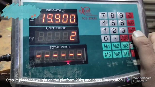 Tcs Excel Weighing Scale Calibration/tcs Excel Price Computing Scale/subtitle In English