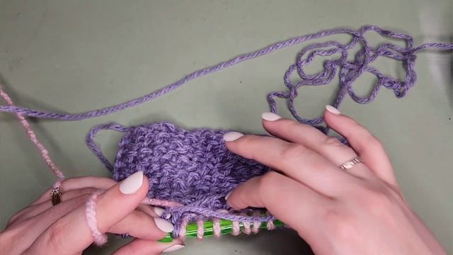 Stop the Curling by Using a Tunisian Honeycomb Border with Tunisian Mosaic Crochet смотреть онлайн