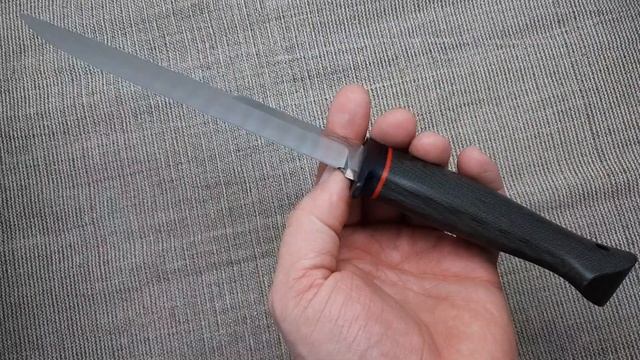 N690co (63hrc) micarta , kydex. Combat knife. смотреть онлайн