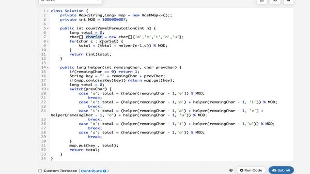 Count Vowels Permutation | Leetcode 1220 | Live coding session смотреть онлайн