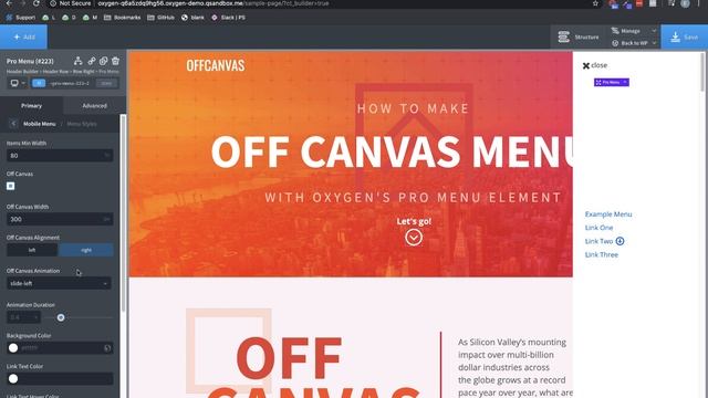 How To Build An Off Canvas Menu Using Oxygen's Pro Menu Element смотреть онлайн