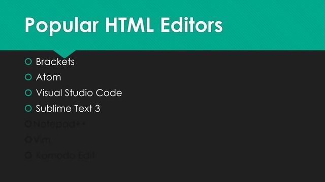 HTML Editors смотреть онлайн