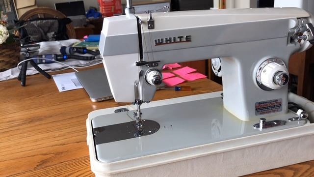 Strong & Silent Type: The White 164 All Metal Sewing Machine 1.3 Amps of Piercing Power смотреть онлайн