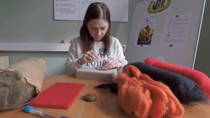 Мастер-класс/Валяние из шерсти/Брошь