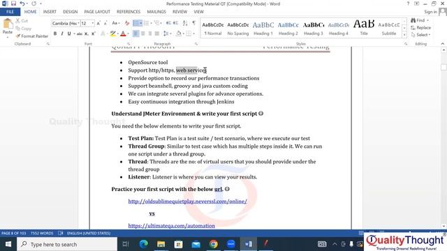 Performance Testing with Jmeter (Session - 5) Quality Thought смотреть онлайн