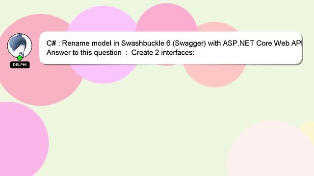 C# : Rename model in Swashbuckle 6 (Swagger) with ASP.NET Core Web API смотреть онлайн