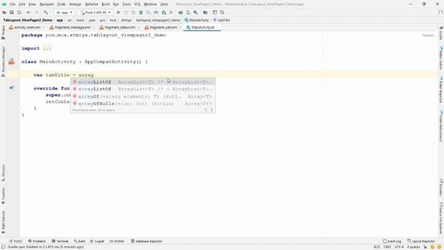 TabLayout and ViewPager2 with Fragments in Android Kotlin - Practical Demo смотреть онлайн