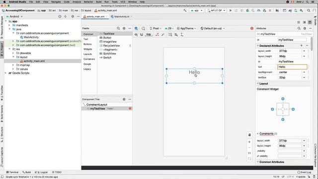 Accessing UI Components in Android Studio смотреть онлайн