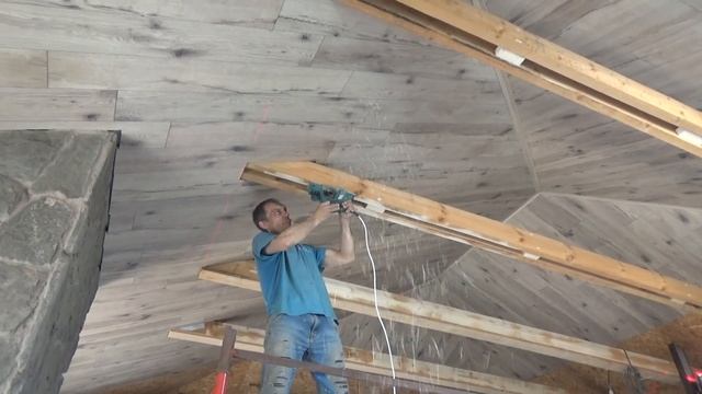 Второй свет, открытый потолок-делаем из ригелей ФАЛЬШБАЛКИ! смотреть онлайн