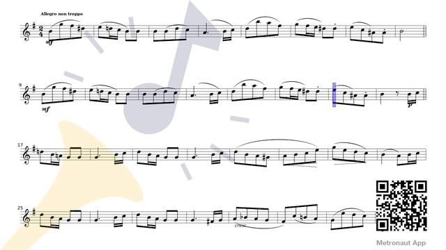 Mendelssohn - Songs Without Words Op.38 - 2. Allegro non troppo [Violin Sheet Music] смотреть онлайн