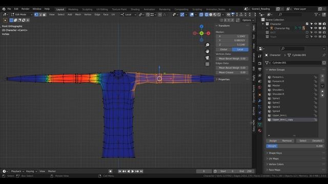 Blender 3.0 - Weight Painting In Edit Mode Tutorial смотреть онлайн