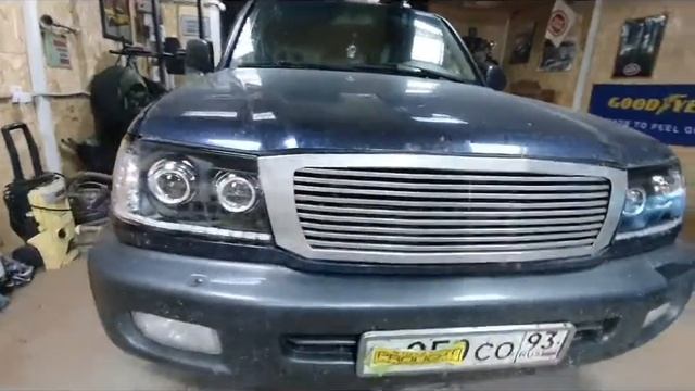 Land Cruiser 100. Свет лучше чем на 200. 4 биксеноновые линзы + ДХО.