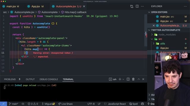 ? CREA paso a paso el AUTOCOMPLETADO de TWITTER con REACT y VITE смотреть онлайн