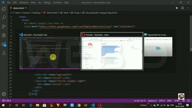 Circle loader Animation | Materialize Design смотреть онлайн