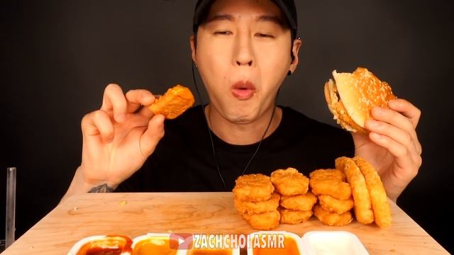 ASMR HASH BROWN & CHICKEN NUGGET BIG MACS MUKBANG (No Talking) EATING SOUNDS | Zach Choi ASMR смотреть онлайн