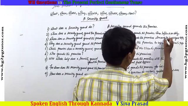 WH Questions in The Present Perfect Continuous Tense Kannada смотреть онлайн