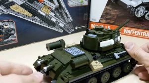Tank Sluban M38 B0687 Т-34. Обзор LEGO-совместимого конструктора + Анимация сборки танка