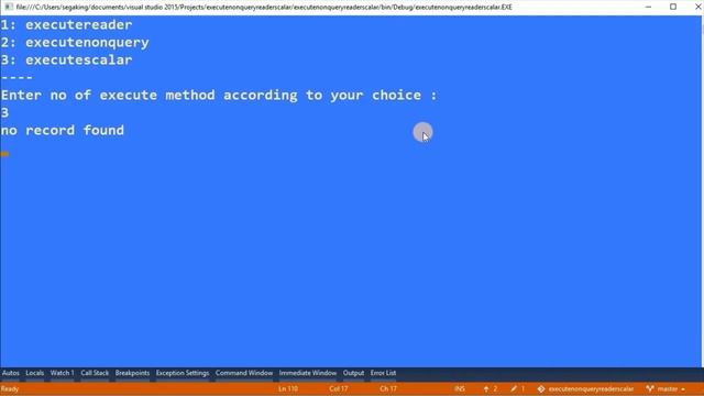 ExecuteNonQuery, ExecuteReader, ExecuteScalar In Ado.Net Part 2| ExecuteScalar with Example смотреть онлайн