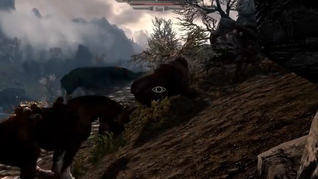 Skyrim - A bear attacks a noble смотреть онлайн