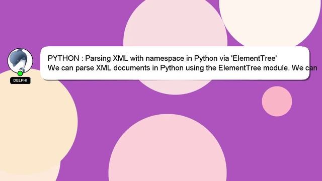 PYTHON : Parsing XML with namespace in Python via 'ElementTree' смотреть онлайн