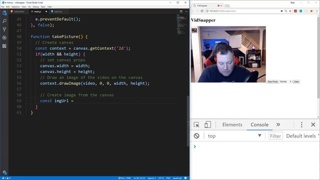 Build a Webcam Filter & Picture App With WebRTC & Canvas смотреть онлайн