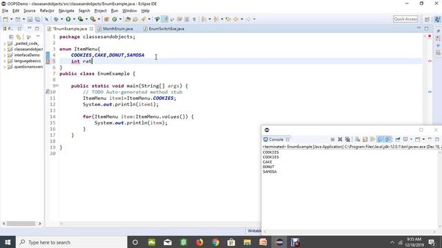 JAVA 4.12 | ENUM TYPE/CLASS | CLASSES AND OBJECTS | JAVA TUTORIOLS смотреть онлайн