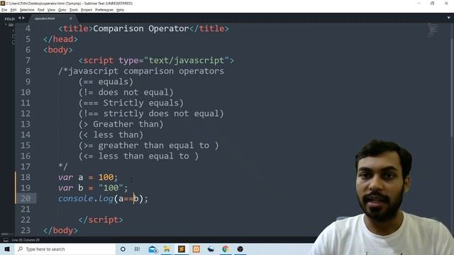 Comparison operators in JavaScript in Hindi | 11 |JavaScript tutorial for beginners смотреть онлайн
