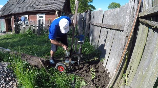 Первое бурение - электрический ямобур из миксера ФИОЛЕНТ МД1-11Э своими руками смотреть онлайн