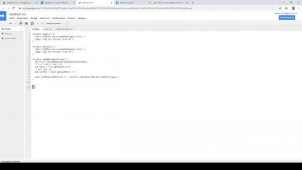 Telegram bot with Google Apps Script