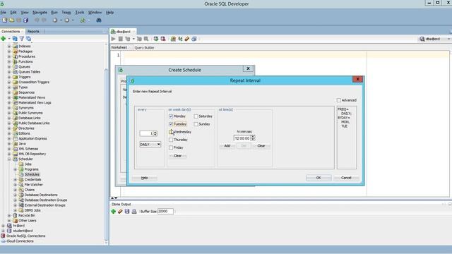 SQLDeveloper Job Scheduler Code Generation смотреть онлайн