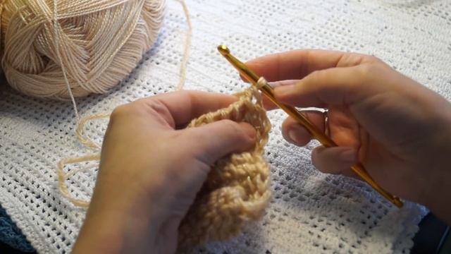 Берет тунисским вязанием , crochet takes a Tunisian ( шапки №97) смотреть онлайн