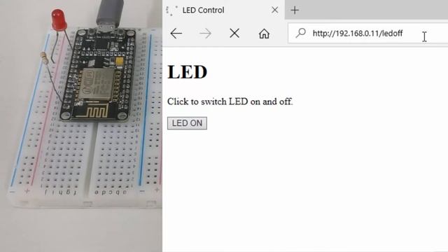 Controlling LED at NodeMCU HTTP Server from client side смотреть онлайн