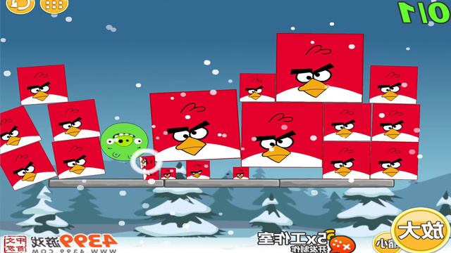 Angry Birds Kick Out Green Pigs - ALL SMALL SQUARE PIGS GOT DROPPED BY TWO GIANT BIRDS! смотреть онлайн