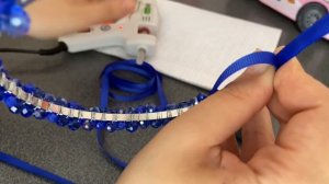 Ободок из хрустальных бусин. Abadok necə düzəltmək olar?