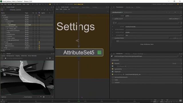 Working in Katana - Attribute Set node смотреть онлайн