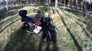 Установка и тест ветрового стекла на Bajaj Boxer 125X. «Освежающая» мотопрогулка.