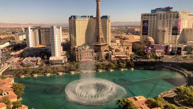 Bellagio Fountains View From Our Room - Daytime Show смотреть онлайн