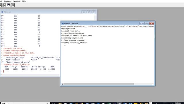 how to find mean,median,quartiles max ,min standard deviaton and variance using R смотреть онлайн