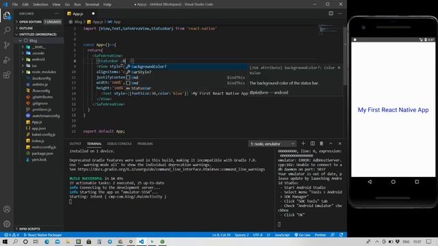 React Native Basic Components (JavaScript FrameWork) in Hindi смотреть онлайн