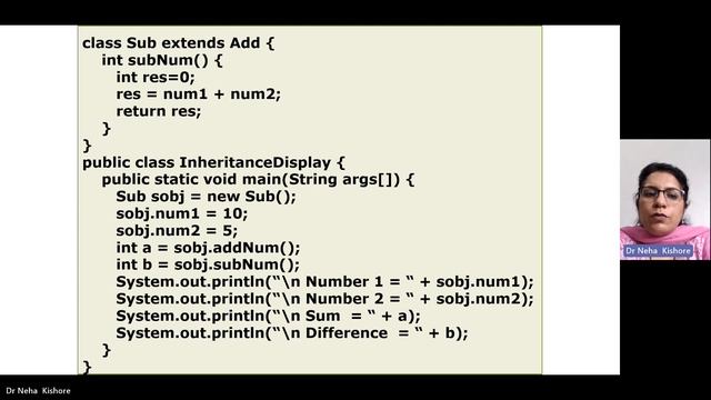 Inheritance in Core Java By Dr. Neha Kishore | MAU Baddi смотреть онлайн
