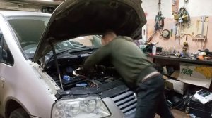 замена ДТОЖ  фольцваген шаран  AWC 1.8 Турбо